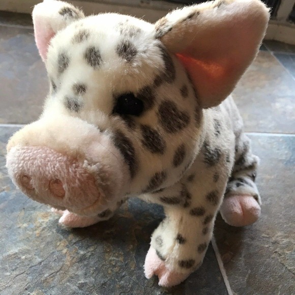 Douglas Cuddle Toys Pauline the Spotted Pig #1890 Stuffed Animal Toy Vintage Kid - Picture 6 of 7